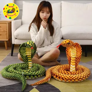 Realistic Lifelike Long Stuffed Plush Snakes Cobra Snake Plush Toy