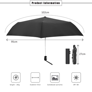 Siêu mỏng nhỏ nhỏ tự động mặt trời Ô dù quảng cáo du lịch siêu nhẹ UPF 50 + UV bảo vệ nhỏ gọn ô - Product Image 3
