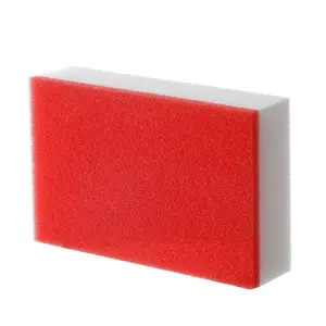 Household cleaning sponge Red color Composite Melamine polyurethane sponge