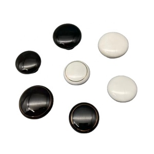Beliebte moderne Keramik schwarz und weiß kreisförmige Einloch-Schrank griff knöpfe für Möbel - Product Image 1