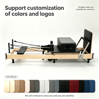 Klassisches Design Aluminium Gesundheits-Trainingsbett für Zuhause Sicheres Eichenholz-Bett Multifunktionales Klappbares Langlebiges Holz-Ahorn-Pilates-Reformer
