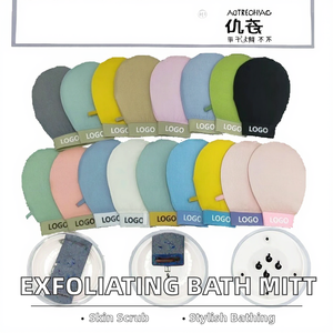 Guantes de Baño Ovalados de Fibra de Viscosa, Exfoliantes Corporales Eficaces para Eliminar Piel Muerta, Guante Exfoliante para Masajes para Adultos - Product Image 2