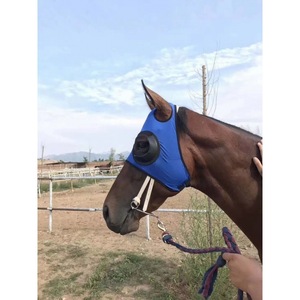 Máscara para Ojos de Caballo, de Nailon, Roja, Negra y Azul, a Prueba de Viento y Arena, para Carreras, Uso en las Cuatro Estaciones - Product Image 2