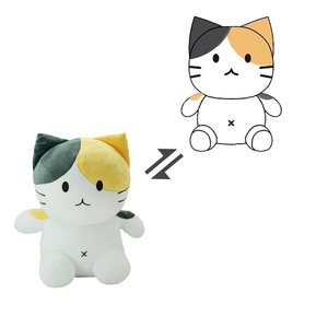 Tùy Chỉnh Dễ Thương Mèo Thú Nhồi Bông Đồ Chơi Sang Trọng Tùy Chỉnh Mềm Sang Trọng Anime Búp Bê Sang Trọng <span class=keywords><strong>Handmade</strong></span> Mochi Chất Liệu Tùy Chỉnh Thú Bông - Product Image 1