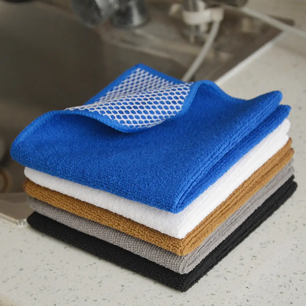 Rửa bát đĩa nhà bếp làm sạch thấm Micro sợi khăn làm sạch vải sợi nhỏ