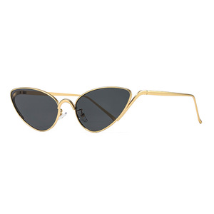 Dlisha Glasses Lunettes de soleil Cat-Eye pour femmes, monture en métal, protection UV400, type 3, avec boîte - Product Image 6