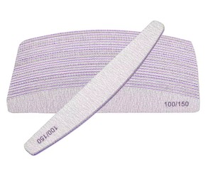 Lima de uñas de media luna de grano 100/180, lavable, para manicura y pedicura - Product Image 2