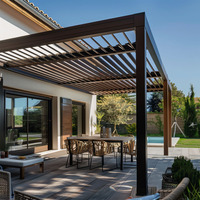 Pergola motorisée multifonctionnelle extérieure à lames réglables robustes en aluminium durable