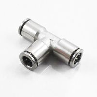 Raccord rapide pneumatique en T en métal MPE 2,5 MPa max. pour tuyaux de 4 mm, 6 mm, 8 mm, 10 mm, 12 mm, 14 mm, 16 mm – Raccords d'eau