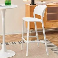 Tabouret de bar moderne, imperméable, léger et écologique à haut dossier pour la maison, le bar, l'hôtel, la salle à manger et le restaurant