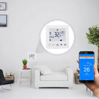 Termostat Pemanas Lantai Wi-Fi HY08-1WE untuk Pekerjaan Listrik, Bekerja dengan Alexa Yandex, Hemat Energi, Rumah Pintar