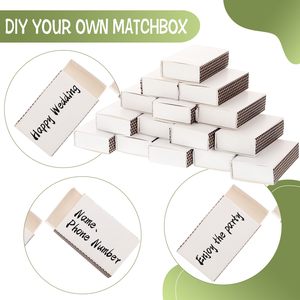Cajas de papel artístico en blanco para fósforos, soporte blanco DIY para fósforos con rascador de doble cara para recuerdos de fiesta - Product Image 4