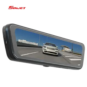 Sininjet 8,2 polegadas Touch Screen Blind Spot Espelhos Traço Cam Frente e Traseiro Car Black Box Camera Dual Lens Traço Cam para Jeep