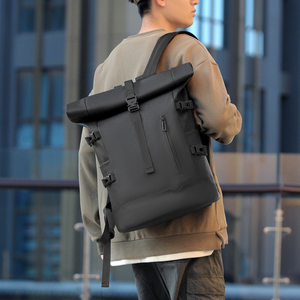 Hot-Selling Laptop <b>Backpack</b> Large Capacity Men's <b>Roll</b>-<b>Top</b> <b>Backpack</b> <b>Waterproof</b> Oxford for Travel Outdoor Casual Laptop Use - Product Image 6