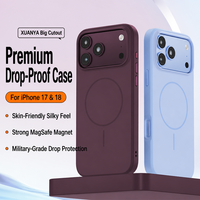 Coque antichoc robuste pour iPhone 18 17 Pro Max avec aimant puissant, protection renforcée des objectifs et toucher soyeux