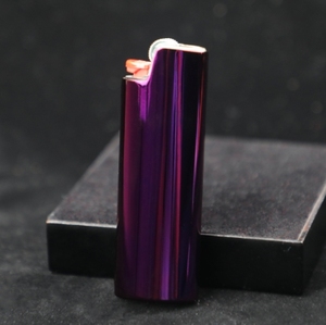 Support de couverture de boîtier de briquet en métal Surface de miroir couleur bleue pour briquet commun Type de briquet pleine grandeur J6 - Product Image 5