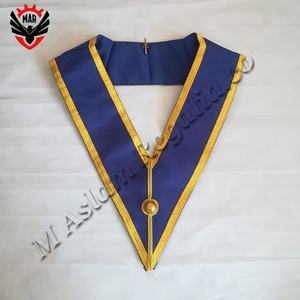 Polyester uni déshabillé col provincial filigrane ruban artisanat manchette - Product Image 2