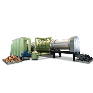 Máquina Completa para Producción Continua de Carbón Vegetal a partir de Aserrín de Madera y Residuos Agrícolas con Motor, Modelo 2025 - Product Image 1