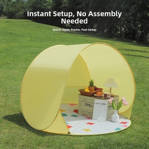 Carpa <span class=keywords><strong>de</strong></span> Camping Portátil Fácil <span class=keywords><strong>de</strong></span> Instalar, Carpa Automática Desplegable para 3-4 Personas, Carpa Plegable para Playa, <span class=keywords><strong>Casa</strong></span> <span class=keywords><strong>de</strong></span> Juegos Interior para Bebés - Product Image 4