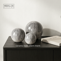 Merlin Living Nordic Home Decor Bola Keramik Berlapis Kaca untuk Dekorasi Ruang Tamu Aksesoris Dekorasi