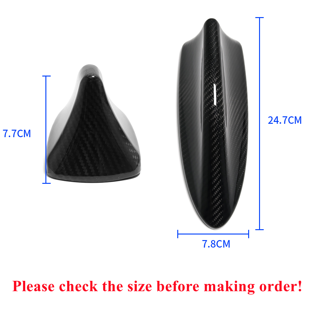 Carbon Fiber Shark Fin Antenna Cover – Roof AM/FM Radio Trim, Universal Fit