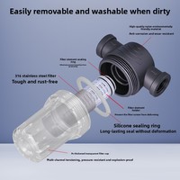 Pré-filtre transparent en PP, coton et nylon pour bouteille, filtre à sédiments, purificateur d'eau domestique, cartouche de filtre de douche, filtre à haut débit