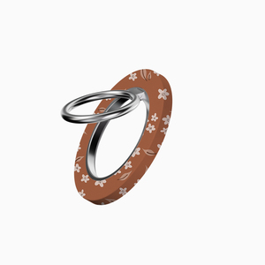 Di alta qualità del telefono magnetico aderenza supporto sfondo rosso motivo floreale con anello in metallo a 360 gradi di rotazione del telefono - Product Image 3