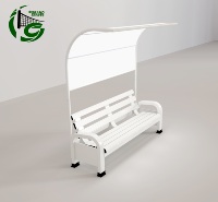 Banco de Aluminio Premium con Toldo Impermeable, Banco para Jugadores, Suministro Directo de Fábrica para Uso en Canchas Deportivas