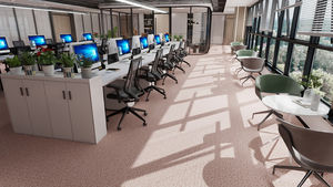 Carrelage de Moquette Naturel Rose Brun Chaleureux avec Texture de Feuilles Botaniques et Surface à Grain Fin pour Salon, Chambre et Café Décontracté - Product Image 5