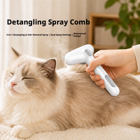 Peigne à brume rechargeable pour le toilettage des animaux domestiques, pour chiens et chats, sans fil USB, démêloir avec corps résistant à l'eau et dents de brosse douces