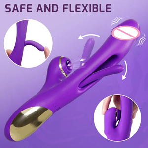 Vibratore a Forma di Coniglio per Donne, Stimolatore Clitorideo con Funzione Succhiante, Massaggiatore per Adulti - Product Image 4
