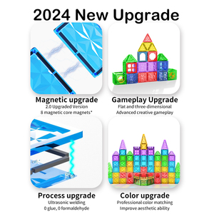 2025 mới nhất Toddler giáo dục xây dựng khối gạch 3D Tự làm nam châm thiết lập rõ ràng gạch nhựa cho trẻ em vĩnh viễn Bán Buôn Đồ chơi - Product Image 5