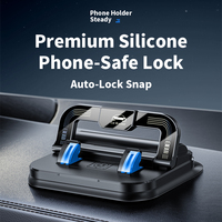 Support de téléphone de voiture rotatif à 360° en plastique, fixation sur tableau de bord, installation facile, clip pour véhicule, navigation mains libres, conduite sans les mains