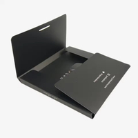 Boîte cadeau en carton pliable avec logo personnalisé KAKA, enveloppe noire mate pour chemise, t-shirt, vêtements, emballage