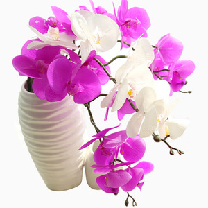 Orchidées en plastique <span class=keywords><strong>de</strong></span> 92 cm en gros, Phalaenopsis artificielle blanche en vrac, fleurs décoratives à tige en soie - Product Image 6