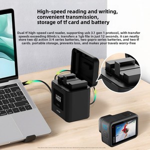 <span class=keywords><strong>Chargeur</strong></span> et batterie externe LKTOP Action 5Pro <span class=keywords><strong>4</strong></span>/3 pour caméra sportive - Product Image 4