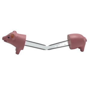 Supports de maïs pour <span class=keywords><strong>barbecue</strong></span> en acier inoxydable personnalisés 8 pièces en forme de cochon en résine drôle outils de <span class=keywords><strong>barbecue</strong></span> brochettes de maïs support de maïs - Product Image 1