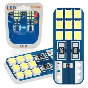 自動車用電球T10LEDパラ自動車T10194168 W5Wウェッジ182018SMD Canbus