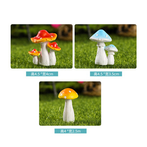 เรซิ่นรูปเห็ดตกแต่งสีเหลือง น้ำเงิน แดง สำหรับตกแต่งสวนในร่มและกลางแจ้ง ของตกแต่งภูมิทัศน์ขนาดเล็ก - Product Image 3