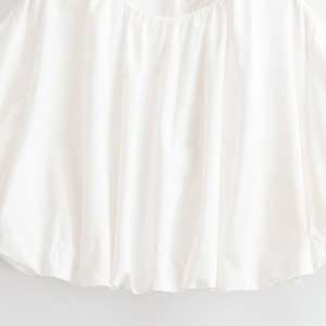 PB&ZA Donna 2026 Nuova Collezione Estiva Camicette alla Moda Casual Bianche <span class=keywords><strong>a</strong></span> <span class=keywords><strong>Maniche</strong></span> Corte Dolci in Chiffon <span class=keywords><strong>a</strong></span> <span class=keywords><strong>Palloncino</strong></span> Top Chic Femminile - Product Image 3