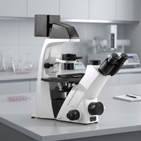 Microscope à fluorescence à objectif plan à distance de travail infinie pour laboratoire et université