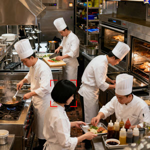 Analyse visuelle en temps réel compatible avec les anciennes caméras réseau, algorithme de reconnaissance de chapeau de chef pour système de surveillance de sécurité - Product Image 1