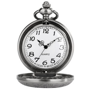 <span class=keywords><strong>Montre</strong></span> de poche <span class=keywords><strong>à</strong></span> quartz vide Full Hunter avec chiffres arabes - Accepte la gravure laser personnalisée DIY (logo/texte) - Product Image 2