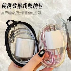 Sac de rangement transparent pour câbles de données, organisateur portable pour la gestion des câbles de chargeur de voyage, protection visible, multi-usages - Product Image 3