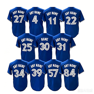 Maillot de baseball en gros, cousu, Toronto Blue Jays, 22 CLEMENT, 39 YESAVAGE, 47 <span class=keywords><strong>BARGER</strong></span>, 27 Guerrero - Product Image 1