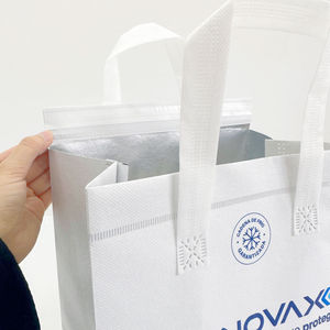 Sac isotherme personnalisé imperméable en non-tissé avec logo, en aluminium, pour le transport d'aliments, de boissons, de desserts et de vaccins - Product Image 3