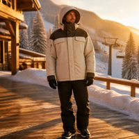 Veste d'hiver 3 en 1 pour homme, duvet de canard blanc, doublure amovible, imperméable, coupe-vent, parka à capuche, froid extrême