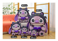 Boneka Plush Demon Stitch Ungu Ukuran Besar Baru, Boneka Kain Anak-anak, Hadiah untuk Anak Perempuan, Grosir untuk Perdagangan Luar Negeri