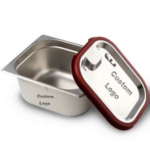 Contenedor Gastronómico de Acero Inoxidable Antiadherente para Cocina Comercial y Hotel, con Logotipo Personalizado, Tapa de Silicona - Product Image 1