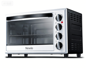Four grille-pain Newle 28L 1600W, 250 ℃ Minuteur de 60 minutes avec sonnette, 4 éléments chauffants, plaque de cuisson et grille incluses, 220-240V - Product Image 3